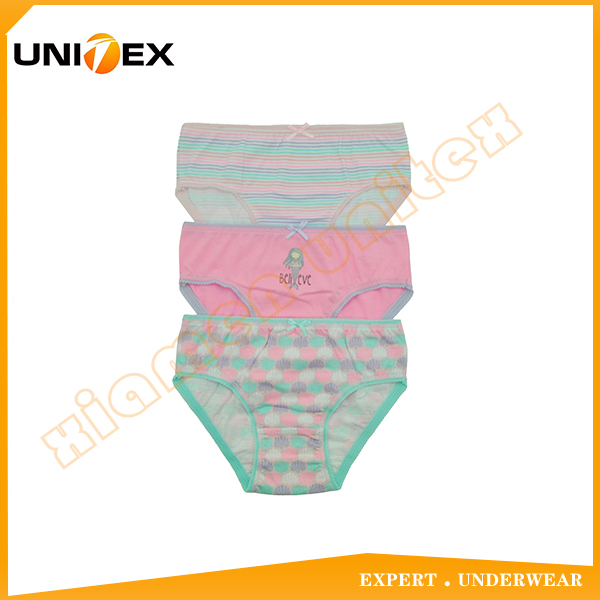 Kids’ Underwear — 3-Piece Pack, Cotton, Custom Print — Girls' Underwear programme — OEM & private label product photo 1