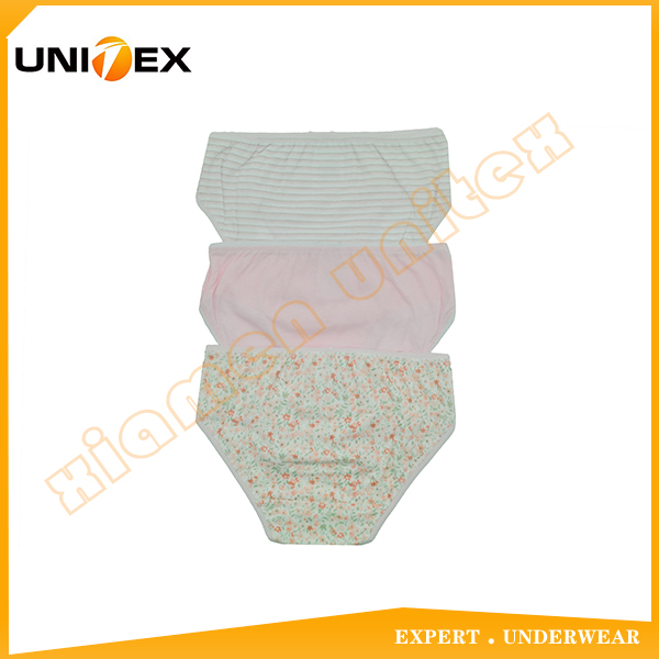 Girls’ Briefs — 3-Piece Pack, Cotton, Custom Print — unitexunderwear — Girls' Underwear programme — OEM & private label detail photo 2