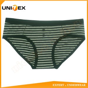Women’s Briefs — Cotton, Yarn-Dyed Stripe — striped — Women's Underwear programme — thumbnail of OEM & private label sample 1