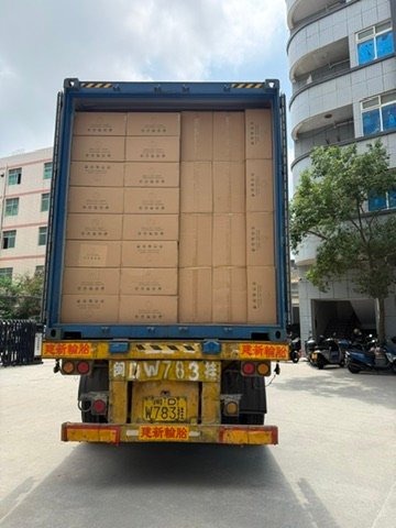 Container being loaded with Unitex export cartons — FOB Xiamen shipment